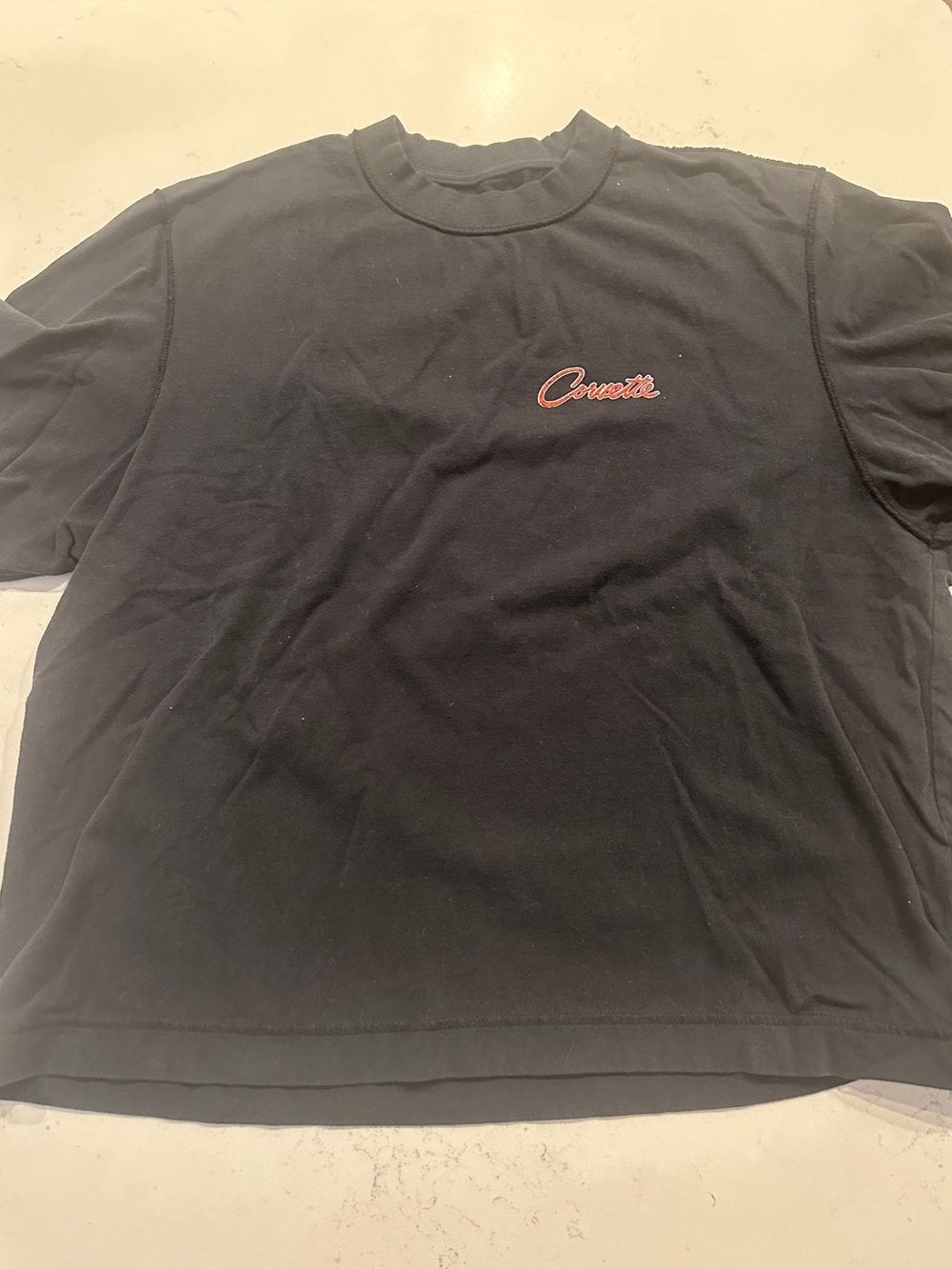 Abercrombie & Fitch Heavy Cotton Crop Chevrolet Corvette Graphic Tee